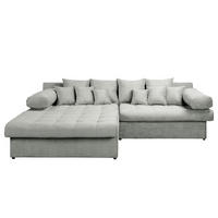 ECKSOFA Naomi Grau Mikrofaser Rückenkissen  - Schwarz/Grau, Design, Kunststoff/Textil (243/284cm) - P & B