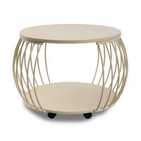 COUCHTISCH 80/80/47 cm rund Creme  - Creme, Design, Holzwerkstoff/Metall (80/80/47cm) - Xora