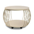 COUCHTISCH 80/80/47 cm rund Creme  - Creme, Design, Holzwerkstoff/Metall (80/80/47cm) - Xora