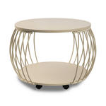 COUCHTISCH 80/80/47 cm rund Creme  - Creme, Design, Holzwerkstoff/Metall (80/80/47cm) - Xora