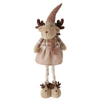 DEKORAČNÝ JELEŇ - hnedá, Basics, kov/textil (27/30/110cm)