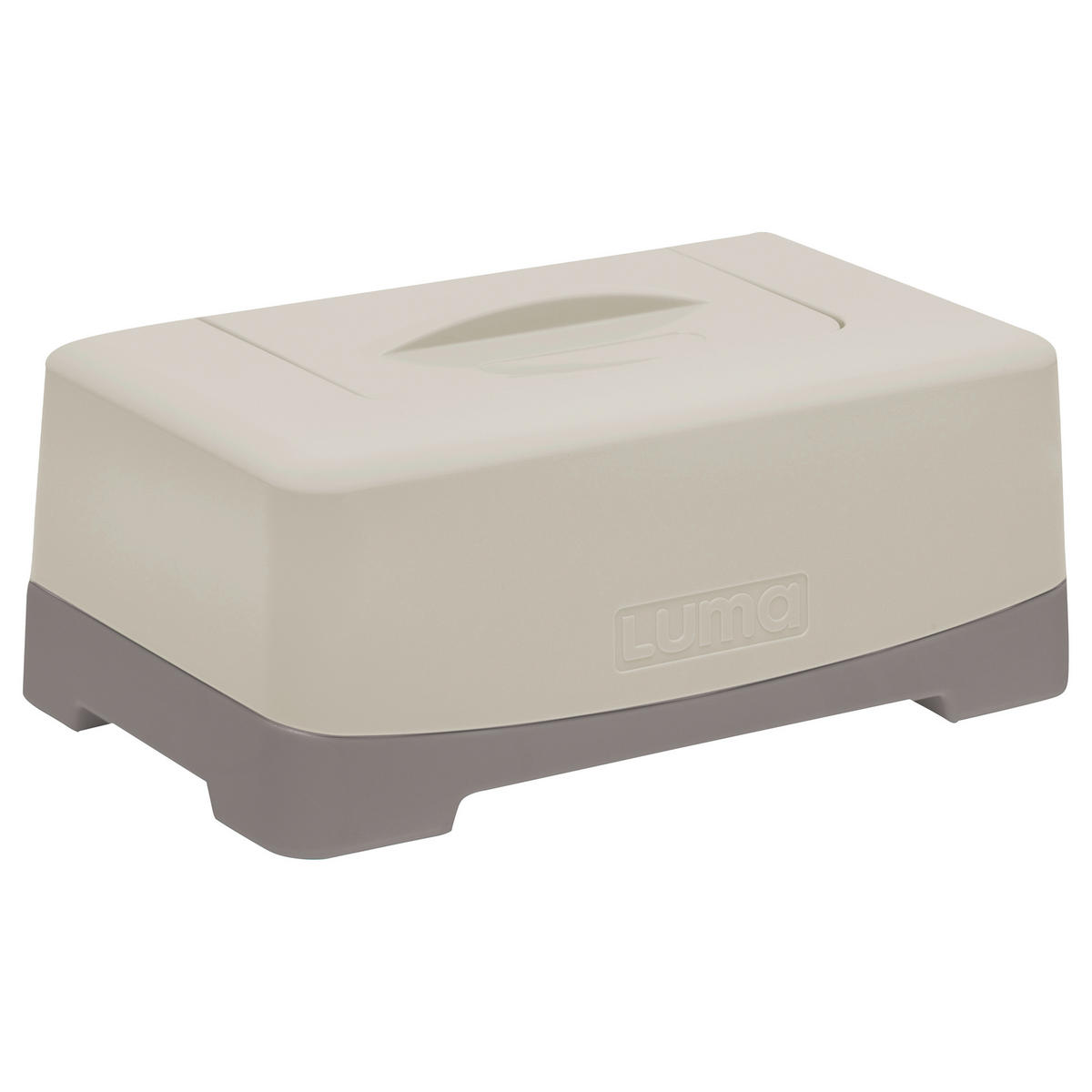 FEUCHTTÜCHER-BOX  LUMA Almond  - Taupe, Basics, Kunststoff (21/13/9cm) - Bebe Jou