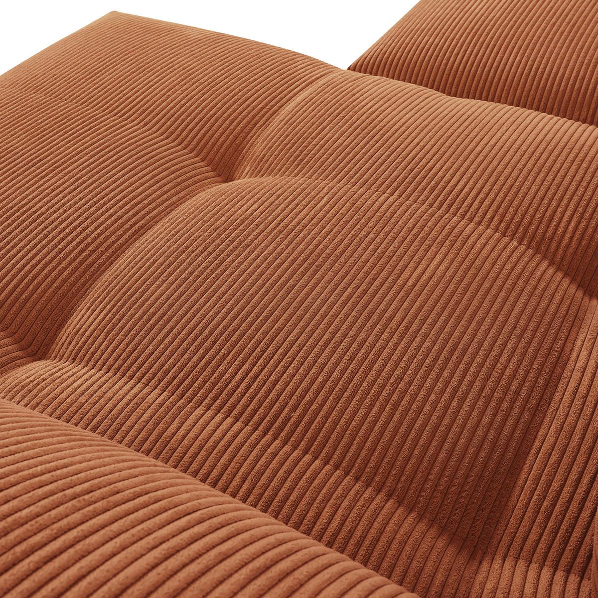 ECKSOFA in Cord Rostfarben  - Rostfarben/Schwarz, Konventionell, Textil/Metall (311/176cm) - Carryhome