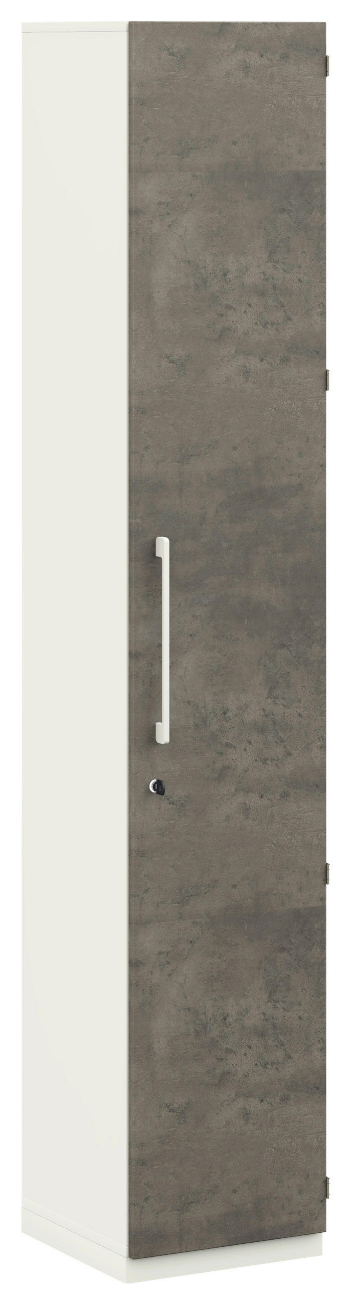 AKTENSCHRANK Anthrazit, Weiß  - Anthrazit/Weiß, KONVENTIONELL, Holzwerkstoff (40/220,5/41,9cm) - Moderano