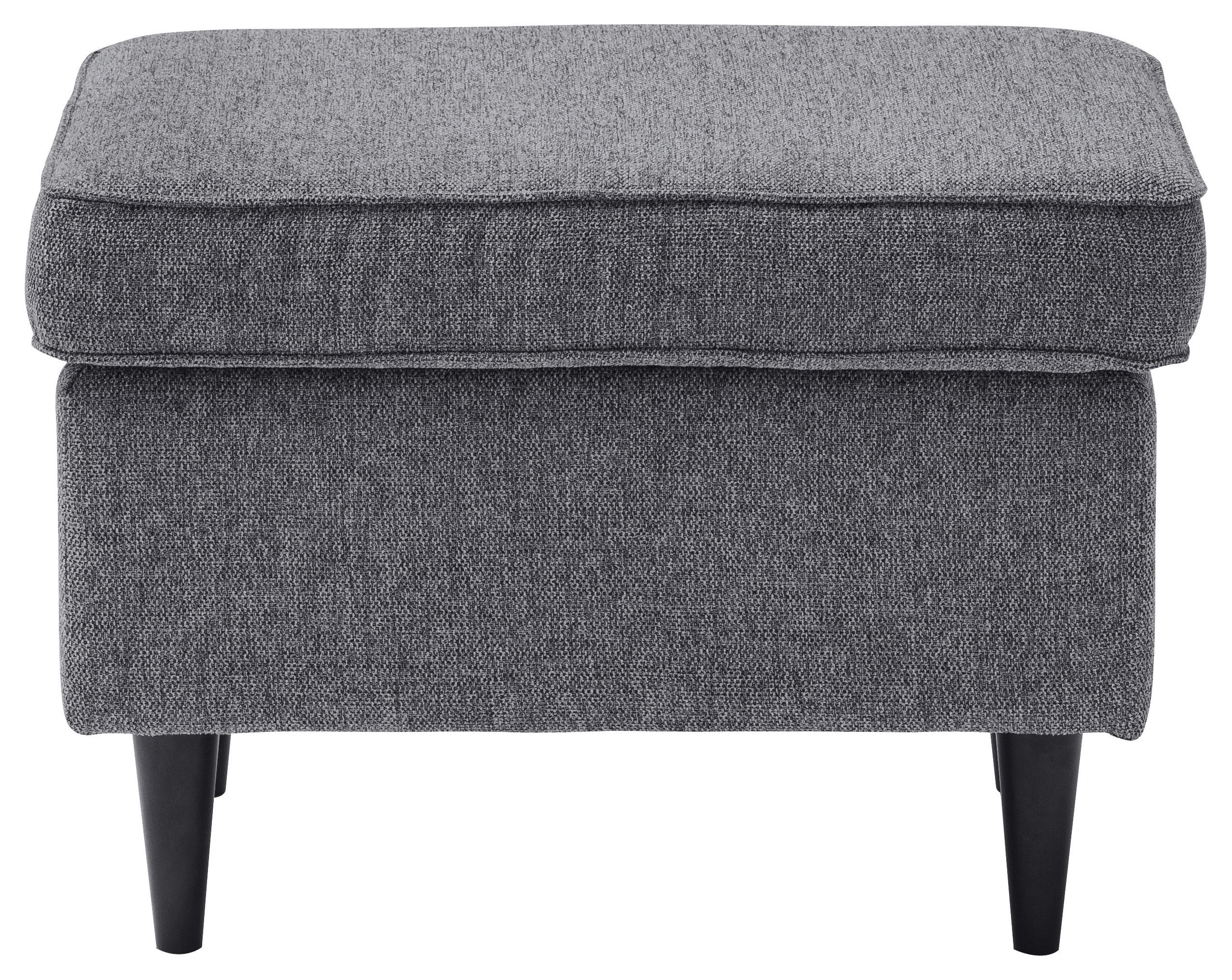 HOCKER Webstoff Anthrazit  - Anthrazit/Schwarz, Basics, Textil (63/43/42cm) - MID.YOU