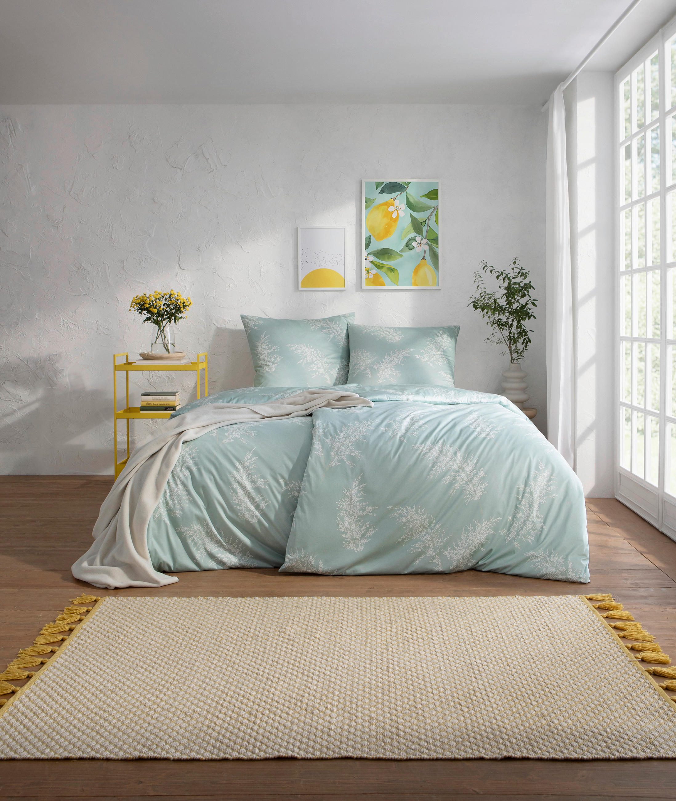 BETTWÄSCHE Atelier Interlock-Jersey 155/200 cm  - Mintgrün, Design, Textil (155/200cm) - Estella