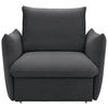 SESSEL Mikrofaser Dunkelgrau    - Dunkelgrau/Schwarz, Design, Kunststoff/Textil (120/100/97cm) - LOOKS by W.Joop