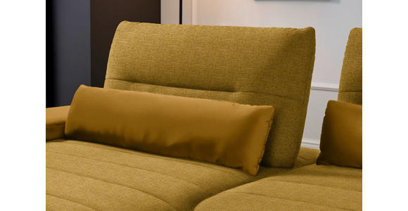 ECKSOFA in Webstoff Currygelb  - Currygelb/Schwarz, KONVENTIONELL, Textil/Metall (191/273cm) - Carryhome