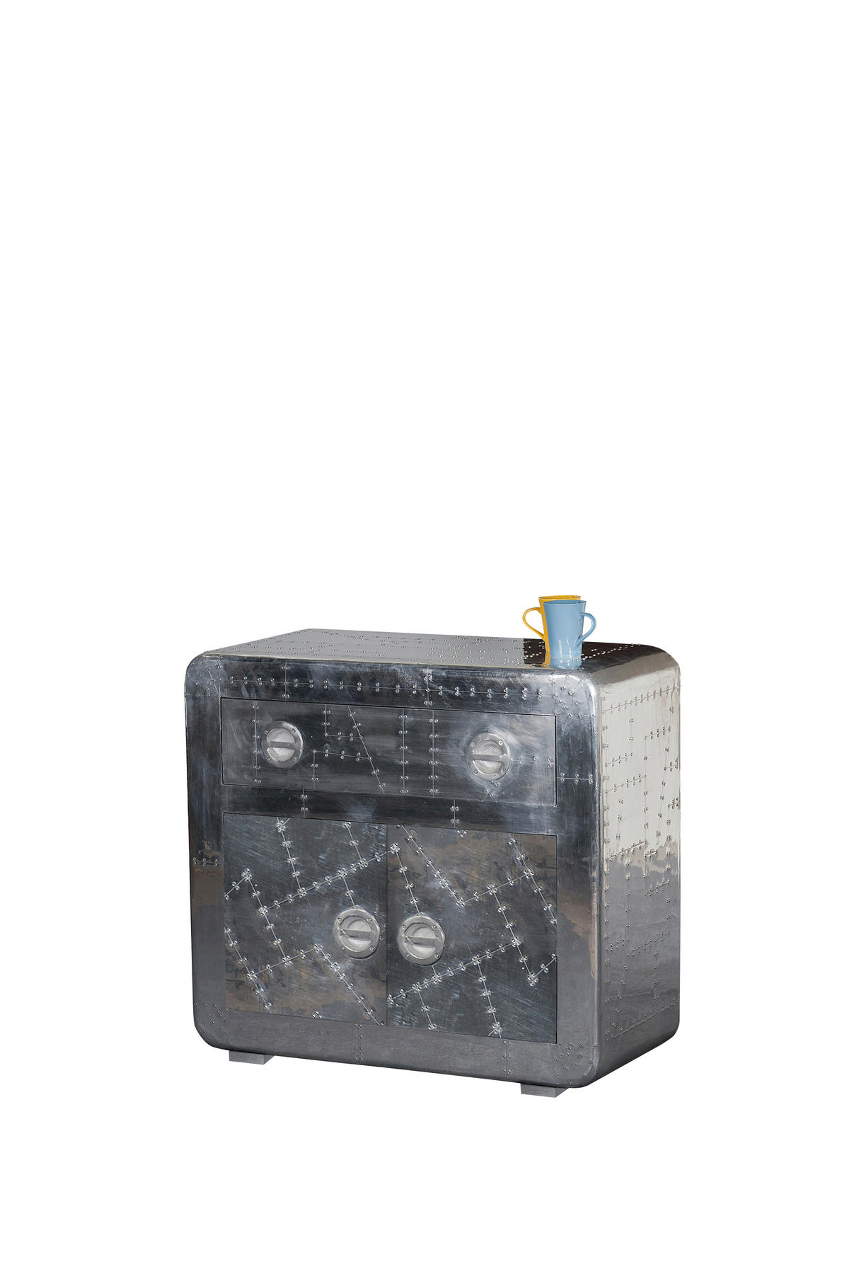 KOMMODE , 90/80/40 cm, 1 Schublade(n)  - Silberfarben, Design, Holz/Holzwerkstoff (90/80/40cm) - MID.YOU