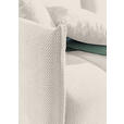 SCHLAFSOFA Plüsch Creme  inkl. Zierkissen, Rückenkissen, Bettkasten, Schlaffunktion, Rücken echt, Liegefläche im Originalstoff  - Creme/Schwarz, KONVENTIONELL, Kunststoff/Textil (200/73/105cm) - Carryhome