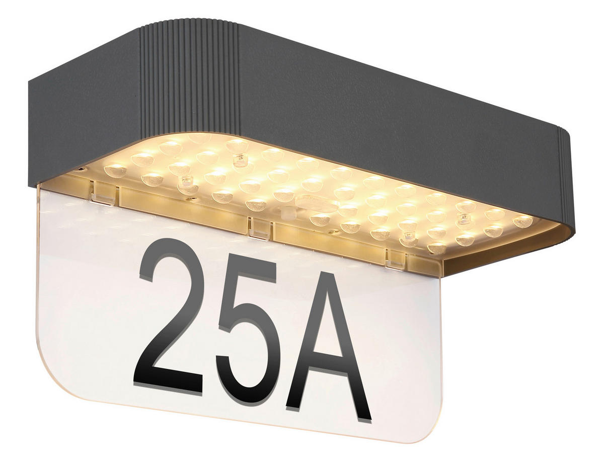 SOLARLEUCHTE  - Klar/Grau, Design, Kunststoff (23/10/12,3cm) - Globo