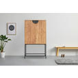 HIGHBOARD  in 90/160/42 cm  - Schwarz/Akaziefarben, Trend, Holz/Metall (90/160/42cm) - Ambia Home