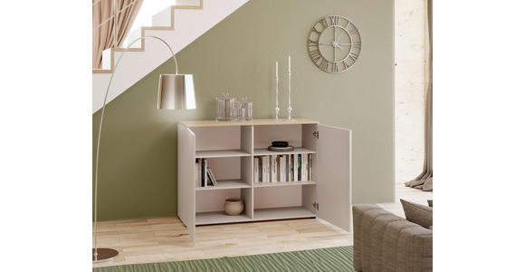 SIDEBOARD  120,2/89/43 cm  - Kaschmir/Eichefarben, Design, Holzwerkstoff/Kunststoff (120,2/89/43cm) - Voleo