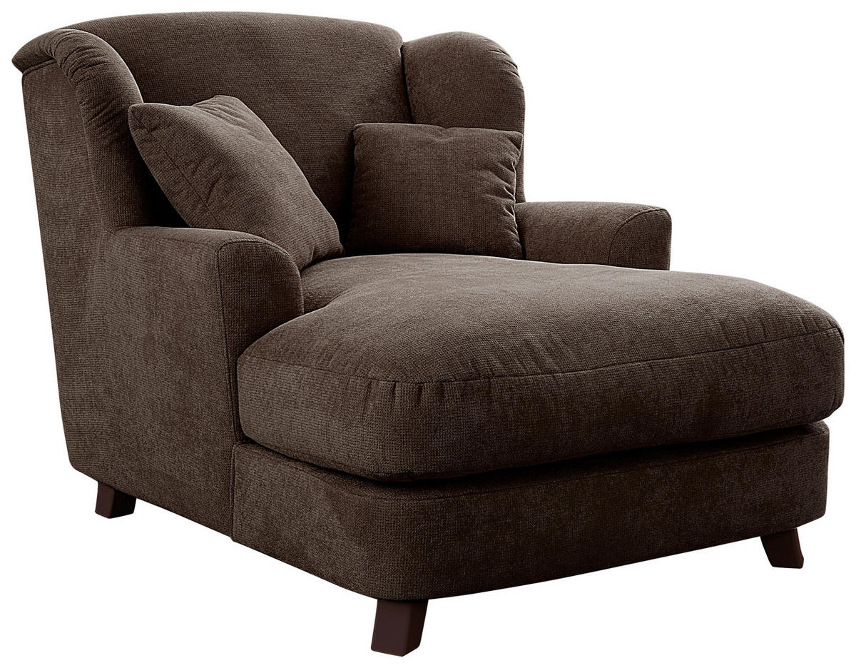 XXL KŘESLO, textil, kompozitní dřevo, tmavě hnědá - tmavě hnědá, Moderní, kompozitní dřevo/textil (109/104/145cm) - Sit & More