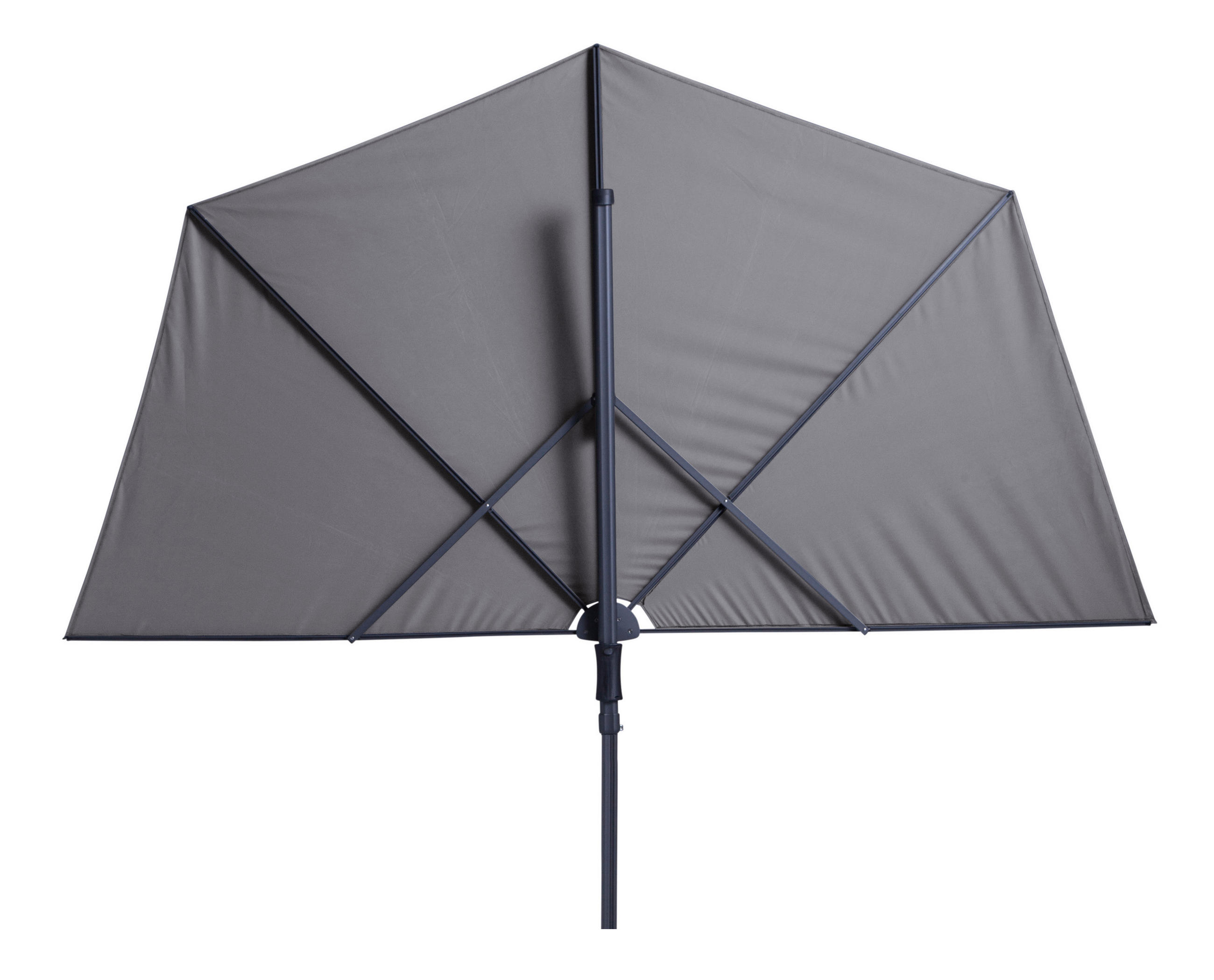 SONNENSCHIRM 270 cm Hellgrau  - Hellgrau/Schwarz, Basics, Textil/Metall (270/150cm)