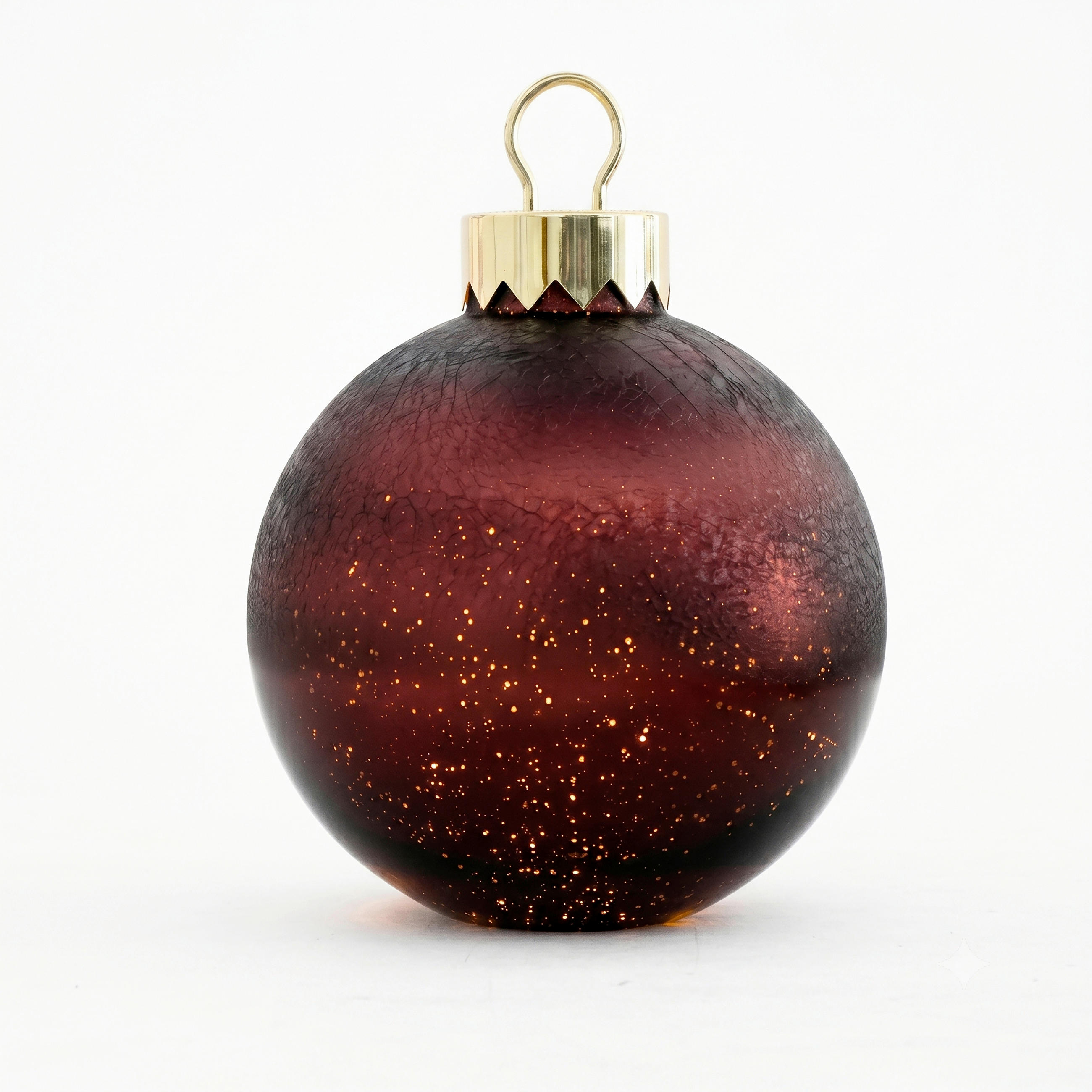 CHRISTBAUMKUGEL  - Goldfarben/Dunkelrot, Lifestyle, Glas (25/34cm) - X-Mas