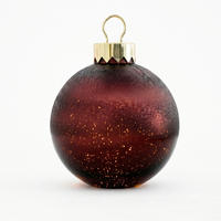 CHRISTBAUMKUGEL  - Goldfarben/Dunkelrot, Lifestyle, Glas (25/34cm) - X-Mas