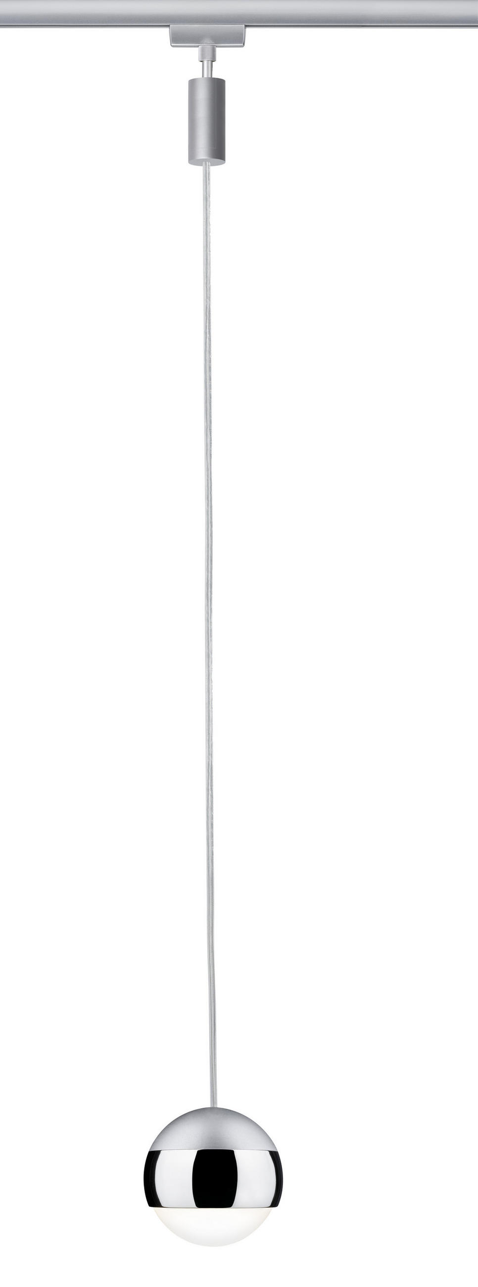 SCHIENENSYSTEM-HÄNGELEUCHTE URail - Chromfarben, Design, Metall (8,7/130cm) - Paulmann