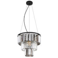 HÄNGELEUCHTE Naxis 40/120 cm   - Klar/Schwarz, Basics, Glas/Kunststoff (40/120cm) - Globo