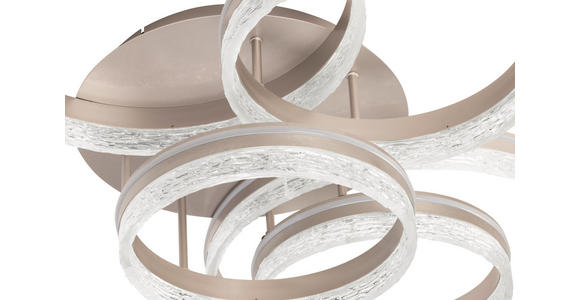 LED-DECKENLEUCHTE 100/56/22 cm   - Cappuccino, Design, Kunststoff/Metall (100/56/22cm) - Novel