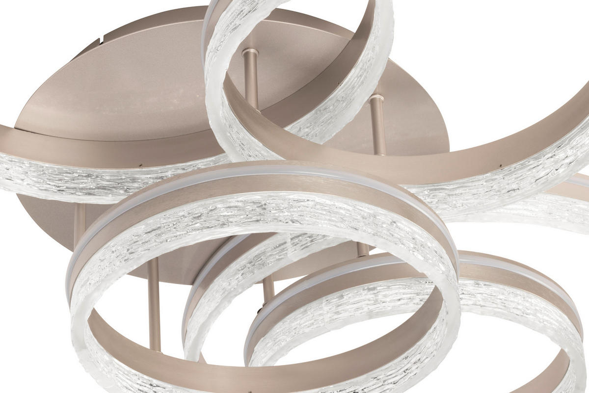 STROPNÍ LED SVÍTIDLO, 100/56/22 cm - cappuccino, Design, kov/plast (100/56/22cm) - Novel