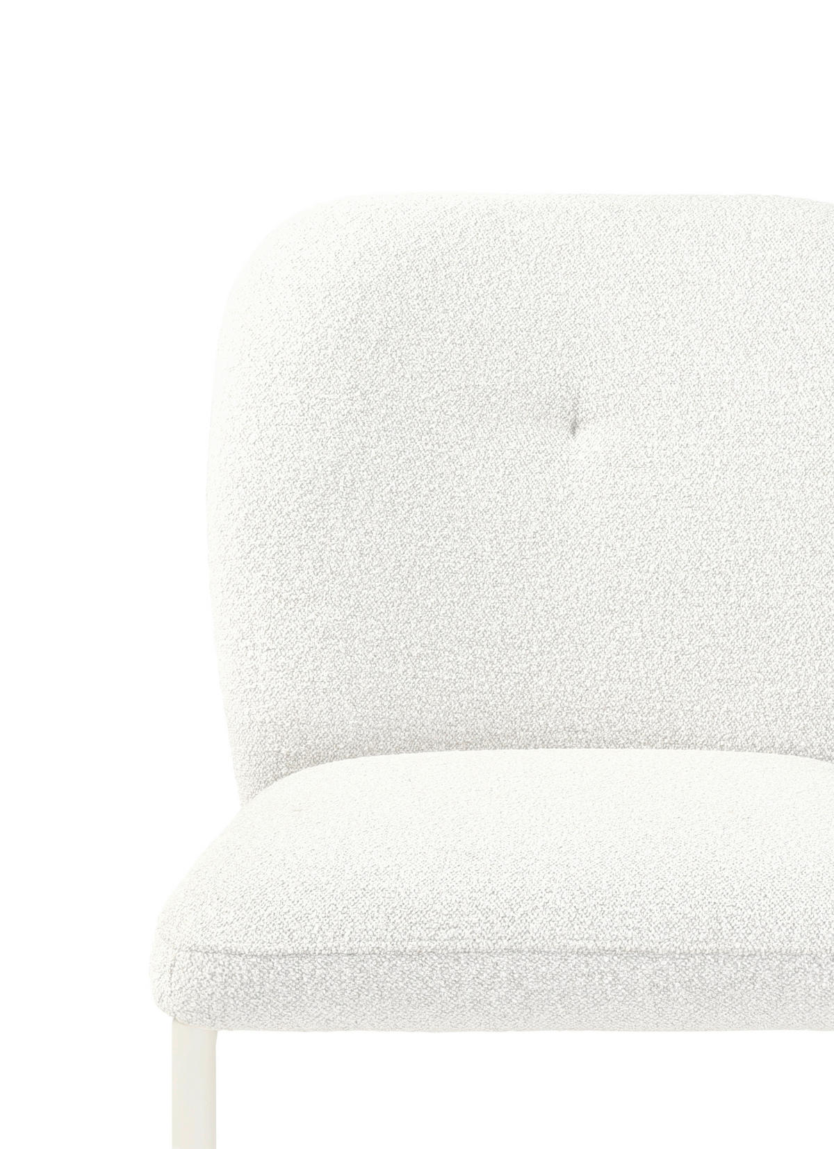 SCHWINGSTUHL  in Stahl Webstoff, Bouclé  - Perlmutt/Weiß, Basics, Textil/Metall (48/86,5/62,5cm) - Tom Tailor