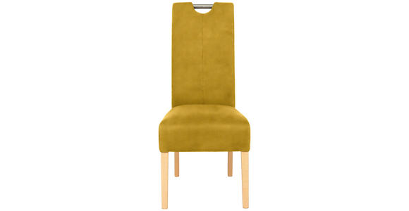 STUHL in Holz, Metall, Textil Buchefarben, Currygelb  - Currygelb/Buchefarben, Natur, Holz/Textil (47/103/60cm) - Cantus