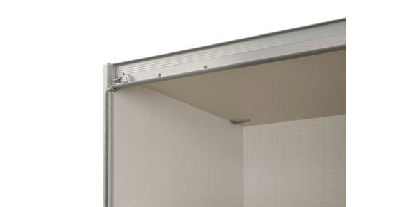 SCHWEBETÜRENSCHRANK 280/222/68 cm 3-türig Weiß, Weiß Hochglanz - Weiß Hochglanz/Alufarben, MODERN, Holzwerkstoff/Metall (280/222/68cm) - Moderano