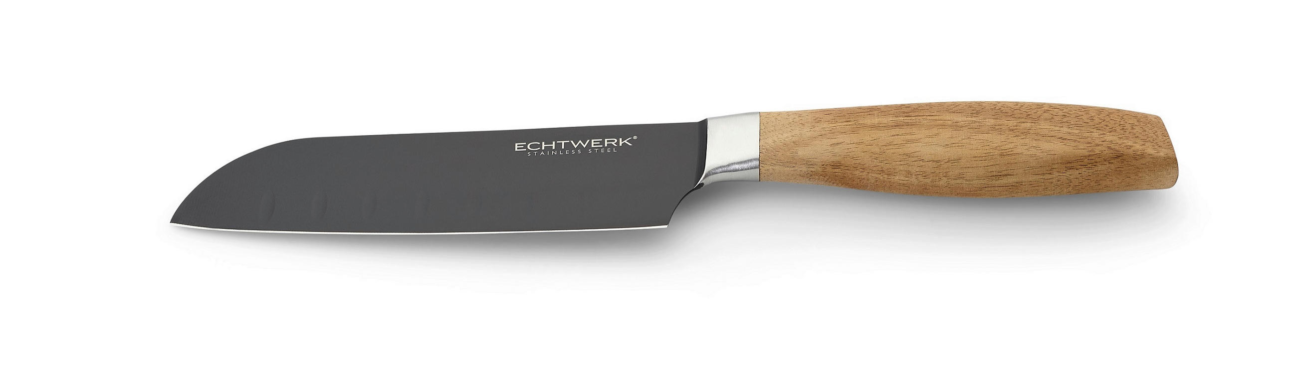 SANTOKUKNIV  - svart, Basics, metall/trä (15cm) - Echtwerk