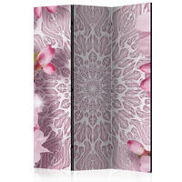 SKÄRMVÄGG  i trä, textil  vit, pink  - vit/pink, Basics, trä/textil (135/172/3cm) - artgeist