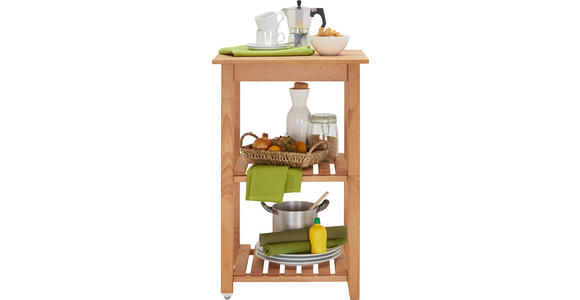 SERVIERWAGEN Buche massiv Buchefarben  - Buchefarben, Trend, Holz/Kunststoff (53/85/46cm) - Carryhome