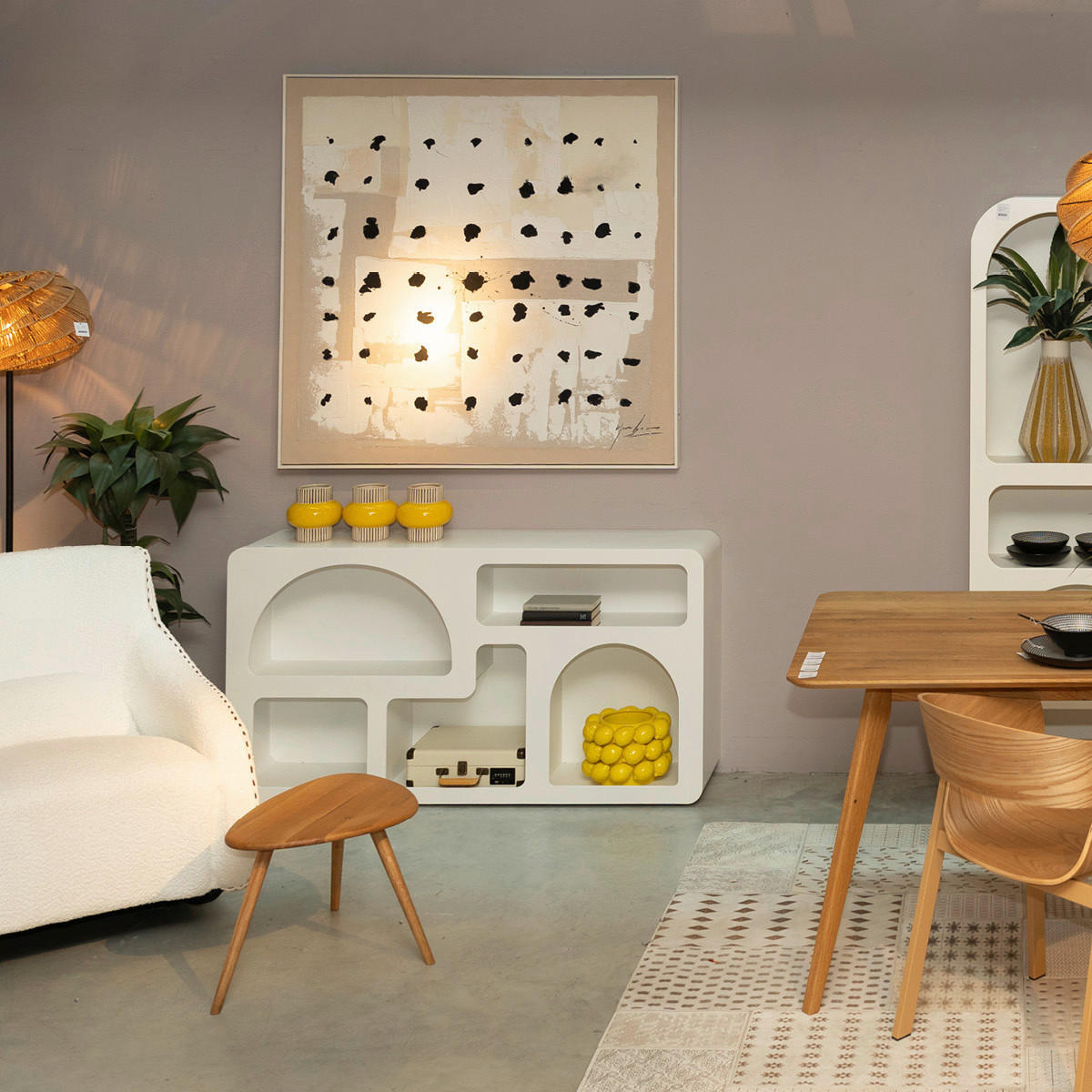 REGAL Recyclingholz furniert Weiß  - Weiß, Design, Holz (140/75/32cm) - Kare-Design