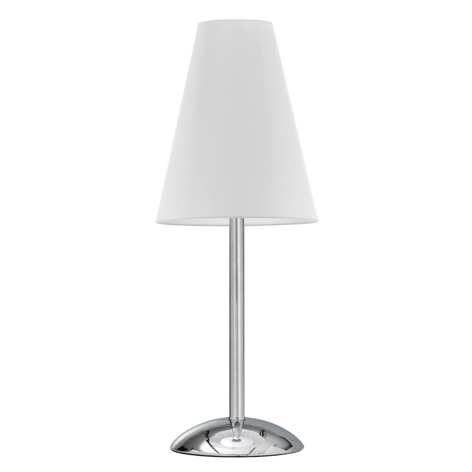 TISCHLEUCHTE 20/54 cm   - Chromfarben/Weiß, Design, Textil/Metall (20/54cm)