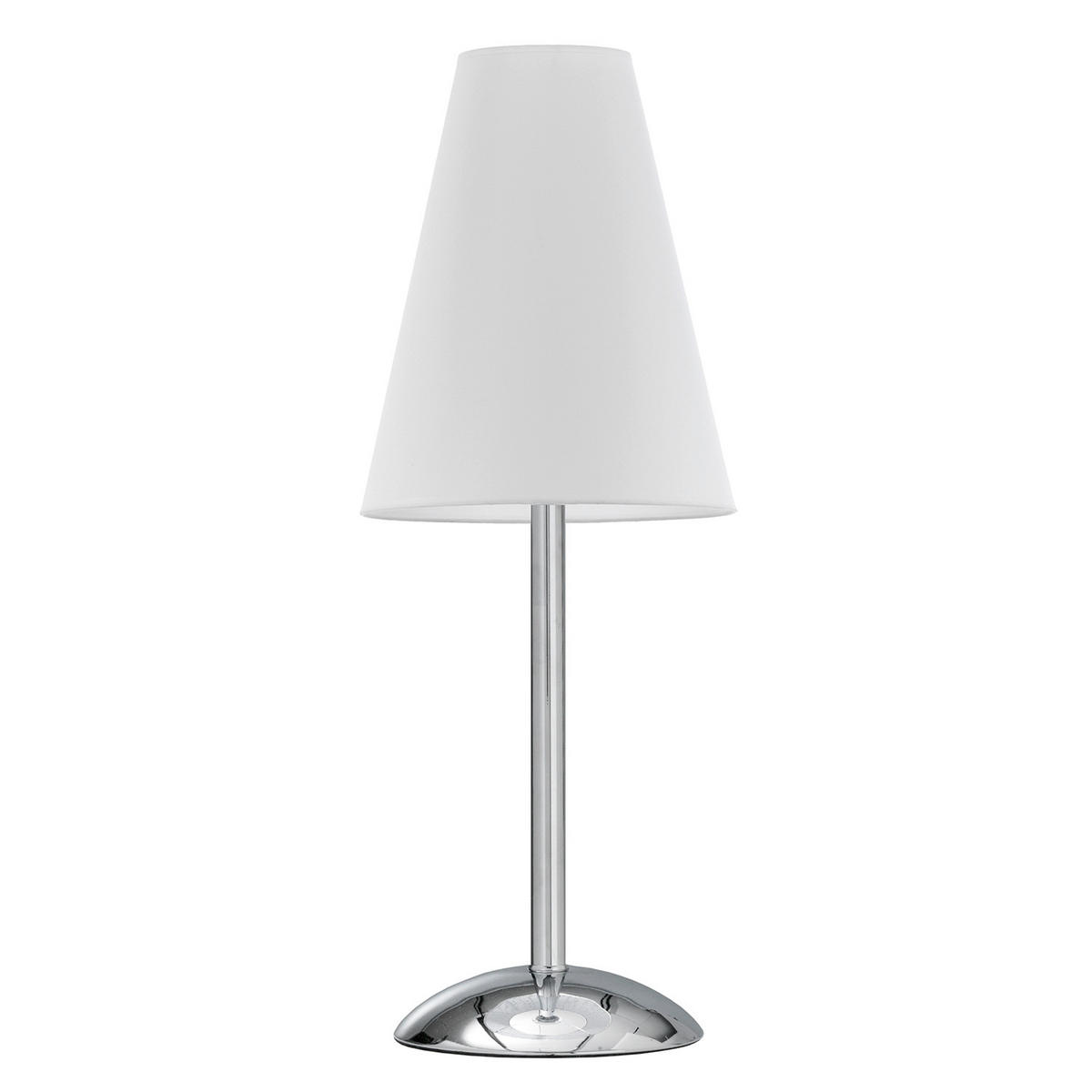 TISCHLEUCHTE 20/54 cm   - Chromfarben/Weiß, Design, Textil/Metall (20/54cm)