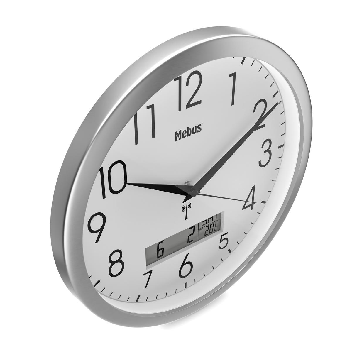 WANDUHR Weiß, Silberfarben  - Silberfarben/Weiß, Basics, Kunststoff (30cm)