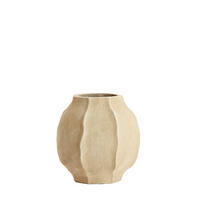 DEKOVASE  - Sandfarben, Basics, Stein (35/35/35cm) - Light & Living