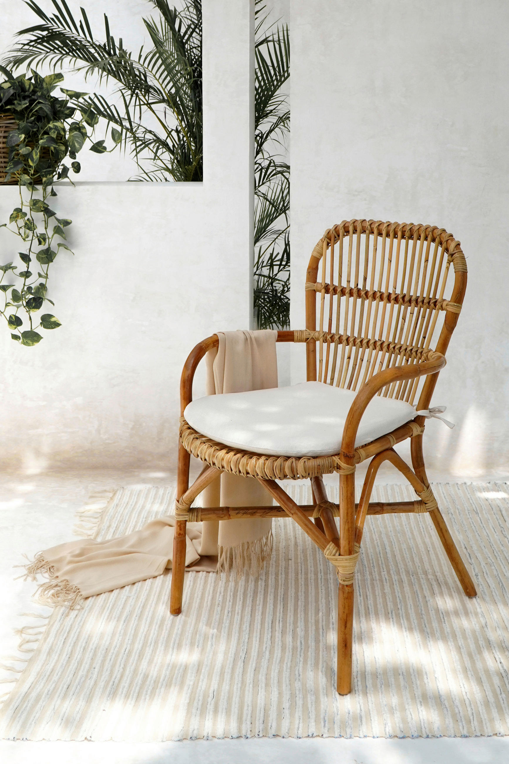 RATTANSESSEL Rattan Naturfarben  - Naturfarben, Natur, Naturmaterialien (46/92/55cm) - Livetastic
