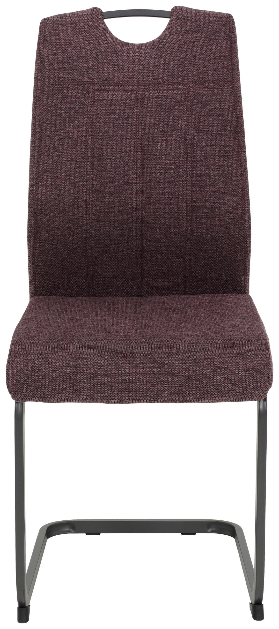 SCHWINGSTUHL-SET 2 Stück  in Stahl Webstoff  - Grau/Dunkelrot, MODERN, Textil/Metall (44/100/59cm) - MID.YOU