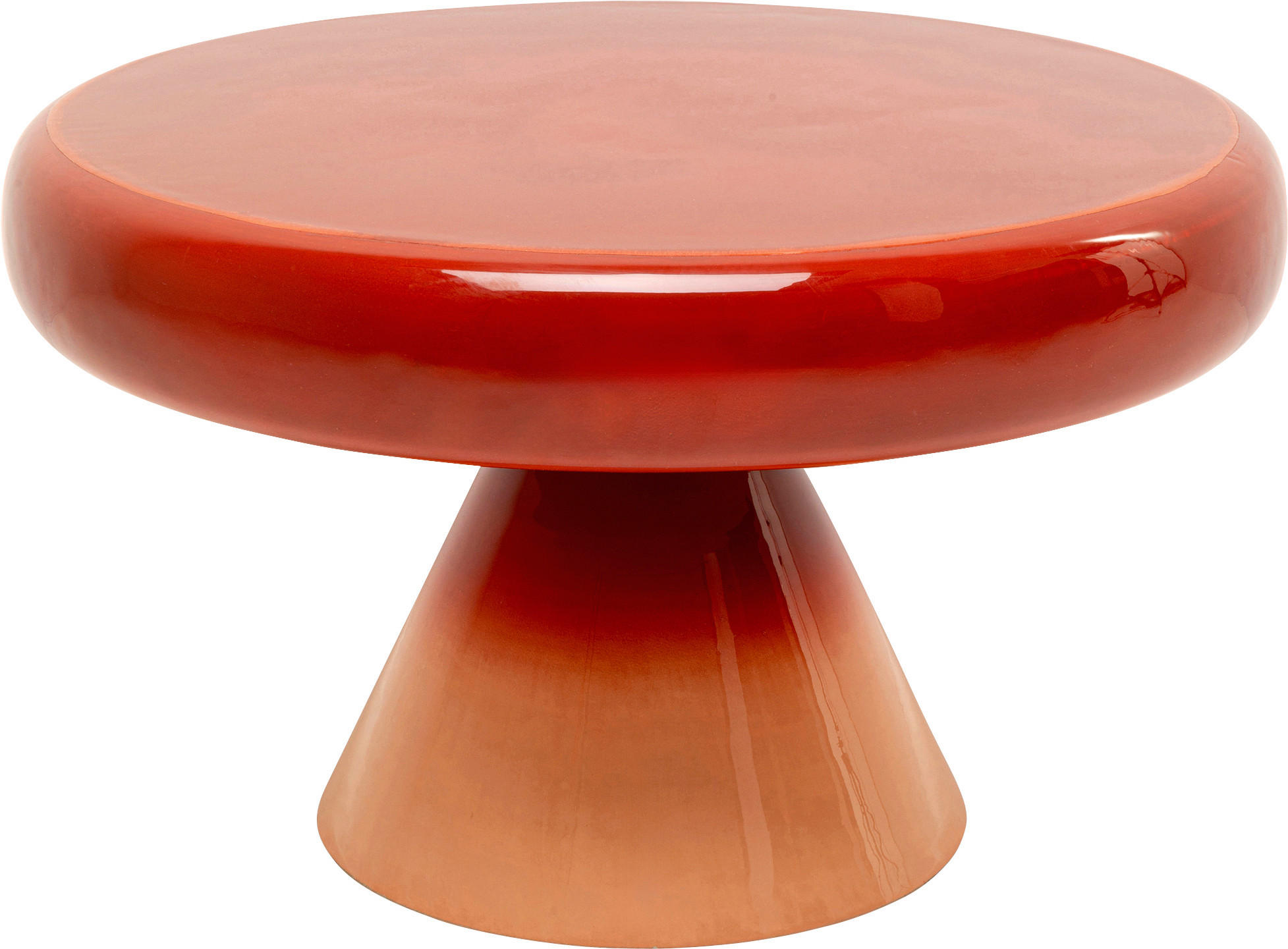 BEISTELLTISCH in Metall 60/60/30 cm  - Rot/Orange, Design, Metall (60/60/30cm) - Kare-Design