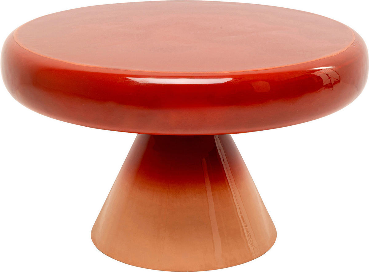 BEISTELLTISCH in Metall 60/60/30 cm  - Rot/Orange, Design, Metall (60/60/30cm) - Kare-Design
