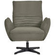 SESSEL in Chenille Graubraun  - Graubraun/Schwarz, Design, Textil/Metall (60/94/86cm) - Dieter Knoll
