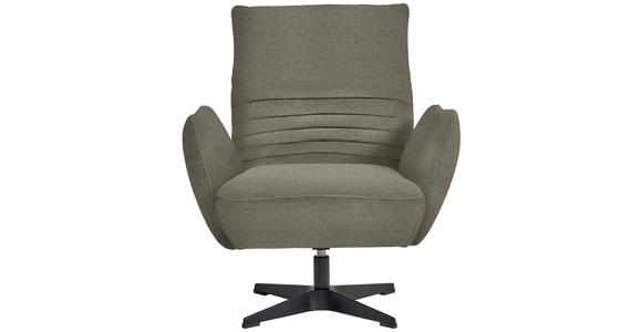 SESSEL in Chenille Graubraun  - Graubraun/Schwarz, Design, Textil/Metall (60/94/86cm) - Dieter Knoll