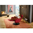 RELAXSESSEL in Leder Rot  - Rot/Schwarz, Design, Leder/Metall (76/108/86cm) - Dieter Knoll