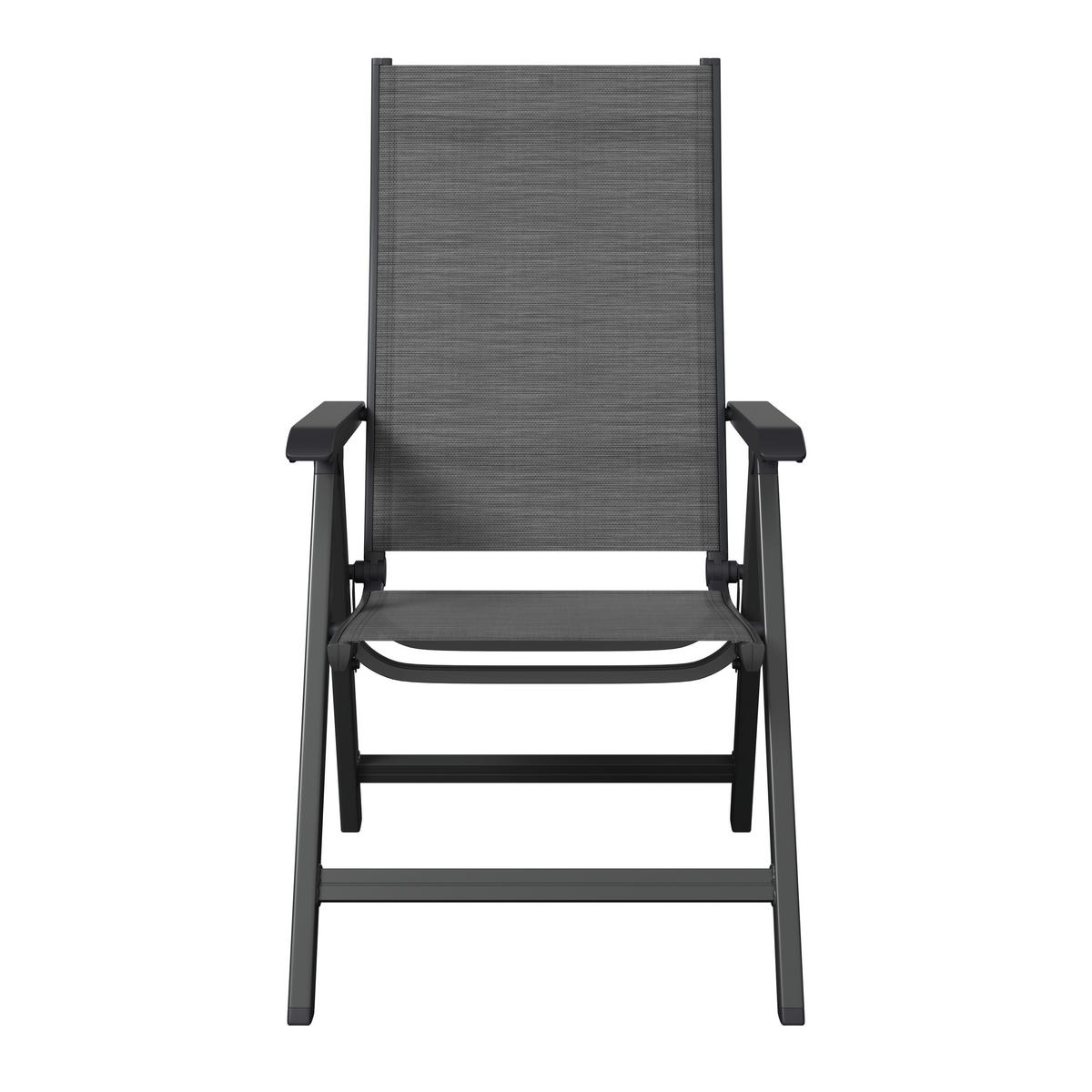 GARTENSESSEL Metall, Textil Anthrazit, Grau  - Anthrazit/Grau, Konventionell, Textil/Metall (61/109/68cm) - Kettler