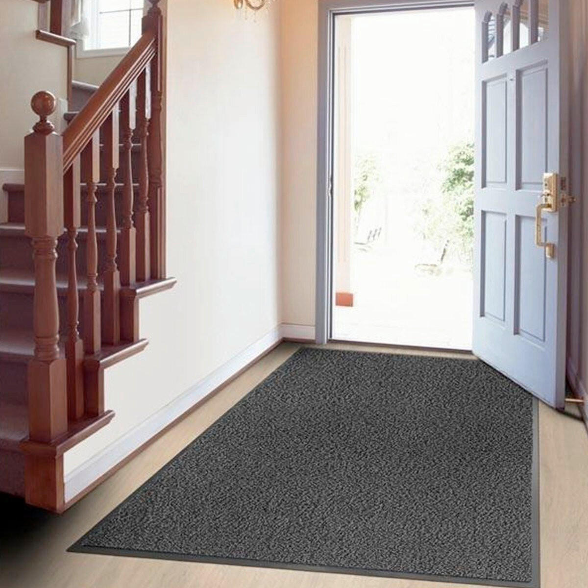 Thumbnail - Floordirekt Schmutzfangmatte Sky, Anthrazit, Textil, Uni, rechteckig, 200x200 cm, Made in EU, rutschfest, Teppiche & Böd...