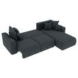 ECKSOFA in Lederlook Anthrazit  - Chromfarben/Anthrazit, KONVENTIONELL, Kunststoff/Textil (293/195cm) - Carryhome