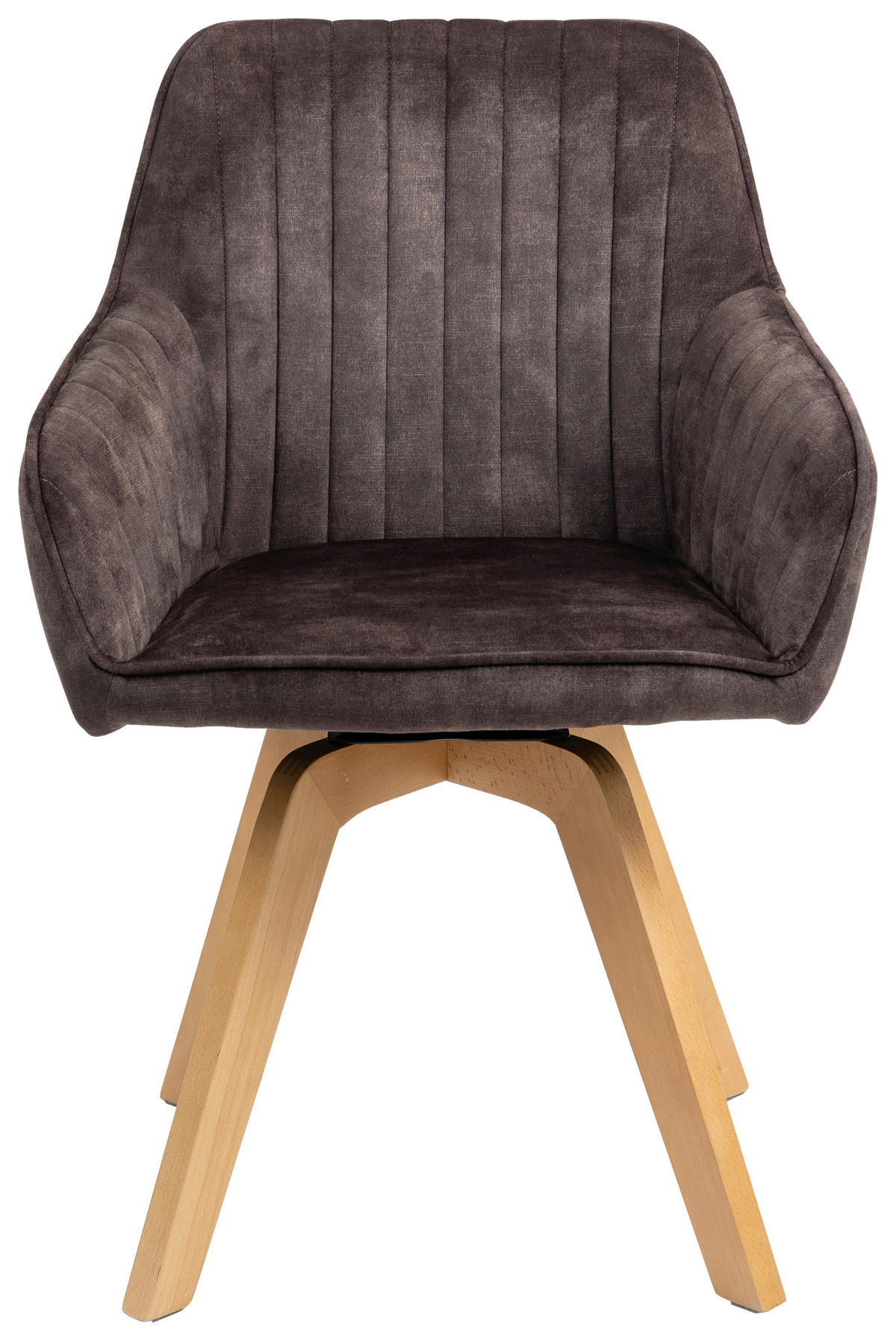 Armlehnstuhl Hanna  in  - Dunkelbraun/Buchefarben, KONVENTIONELL, Holz/Textil (63/83/63cm) - MID.YOU