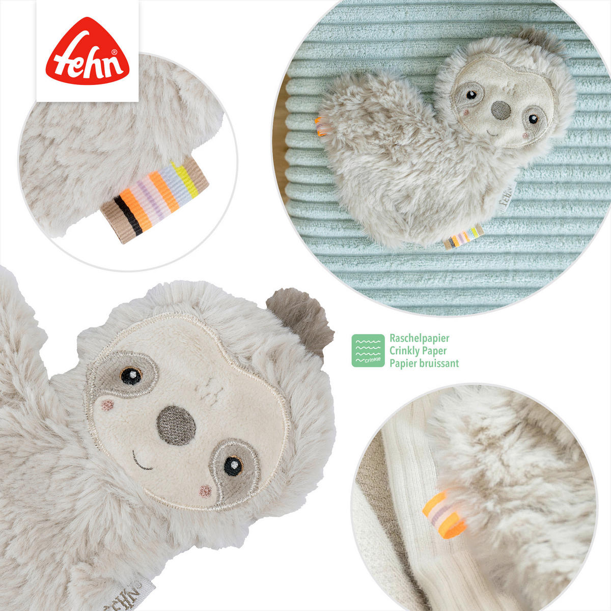 KNISTERTUCH - Hellgrau, Basics, Textil (11/17/0,5cm) - Fehn