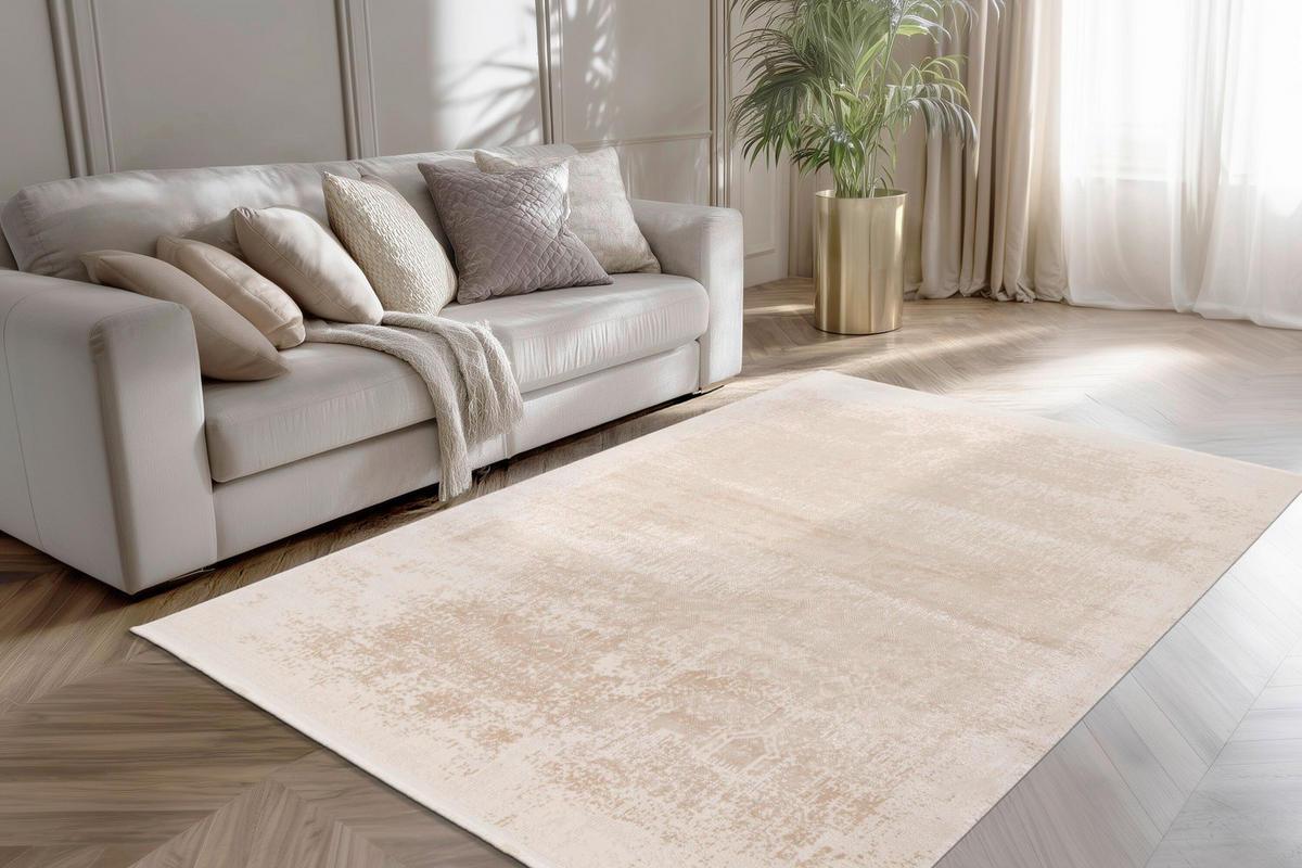 FLACHWEBETEPPICH  Wohnzimmer 120/170 cm Venezia Beige rechteckig  - Beige, LIFESTYLE, Textil (120/170cm) - Batucci