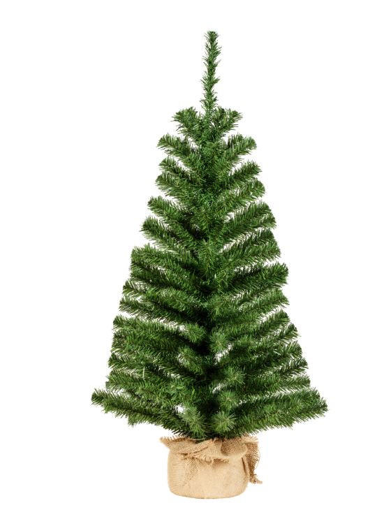 NOVOGODIŠNJA JELKA - zelena/bež, Osnovno, tekstil/plastika (46/90cm) - X-Mas